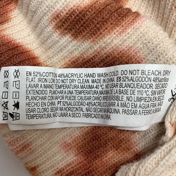 Forever 21 Knit Tie Dye Cropped Tank Top - Rust/Cream, Size Medium - Picture 4 of 4